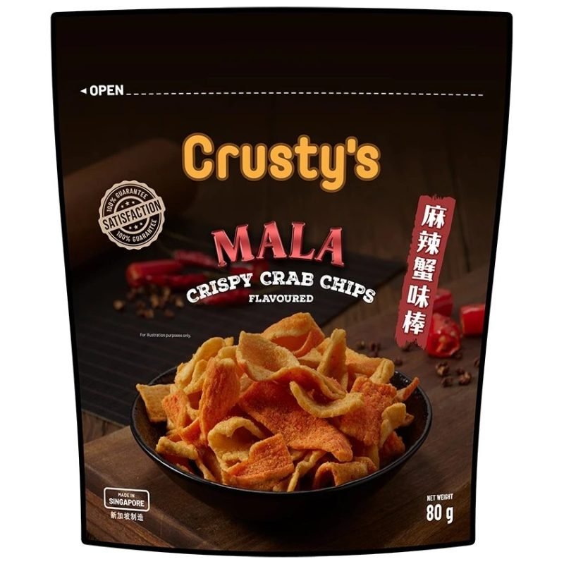CRUSTY'S MALA CRISPY CRAB CHIPS-80G